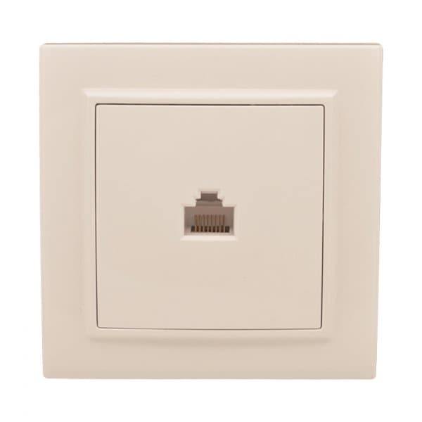 EKF Basic Минск Бежевый Розетка RJ-45, СП