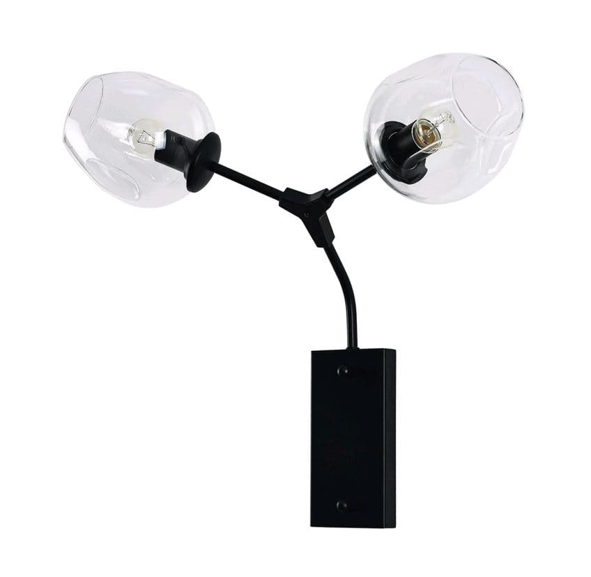 Kink Light 07512-2,19(21) Бра Нисса черный (прозрачные плафоны) w54*30 h50 E27 2*40W