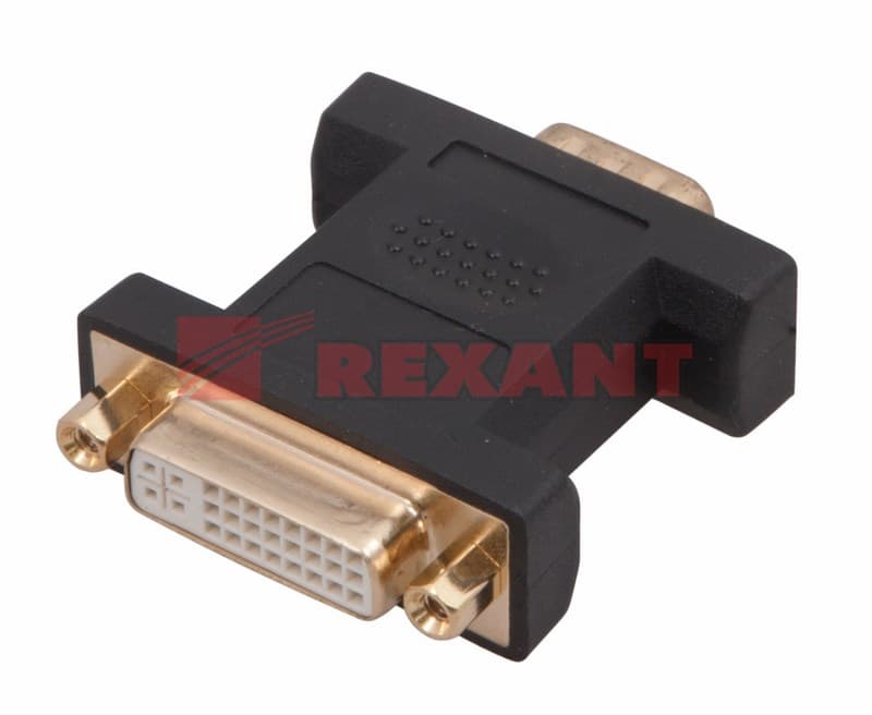 ПереходНИК шт.VGA - гн.DVI-I GOLD Rexant 17-6808 — миниатюра 2