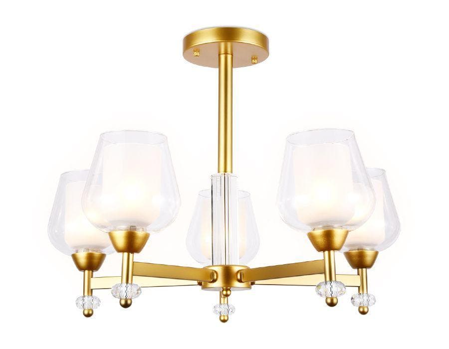 Ambrella Подвесная люстра TR3154/5 GD/CL золото/прозрачный E27/5 max 40W D630*460 — миниатюра 1