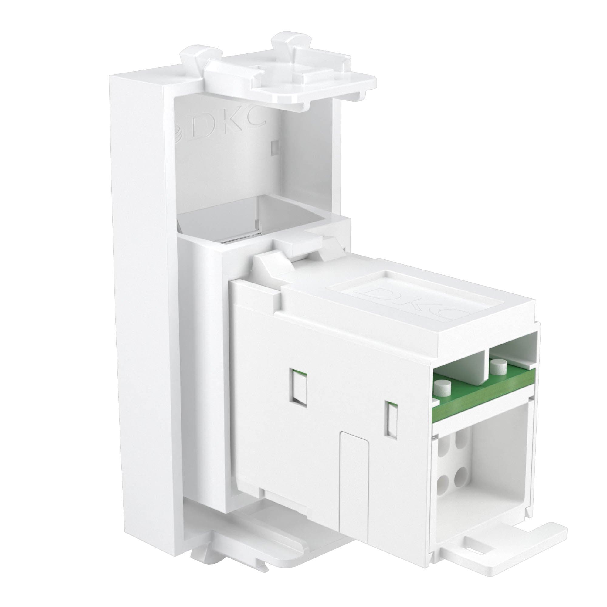 DKC Компьютерная розетка RJ-45 модульная, кат.6А, "Avanti", "Белое облако", 1 модуль 4400371 — миниатюра 4