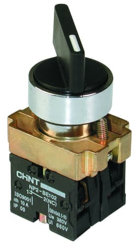 CHINT Переключатель NP2-BJ53, 3 положения с возвратом, 2НО IP40 573770