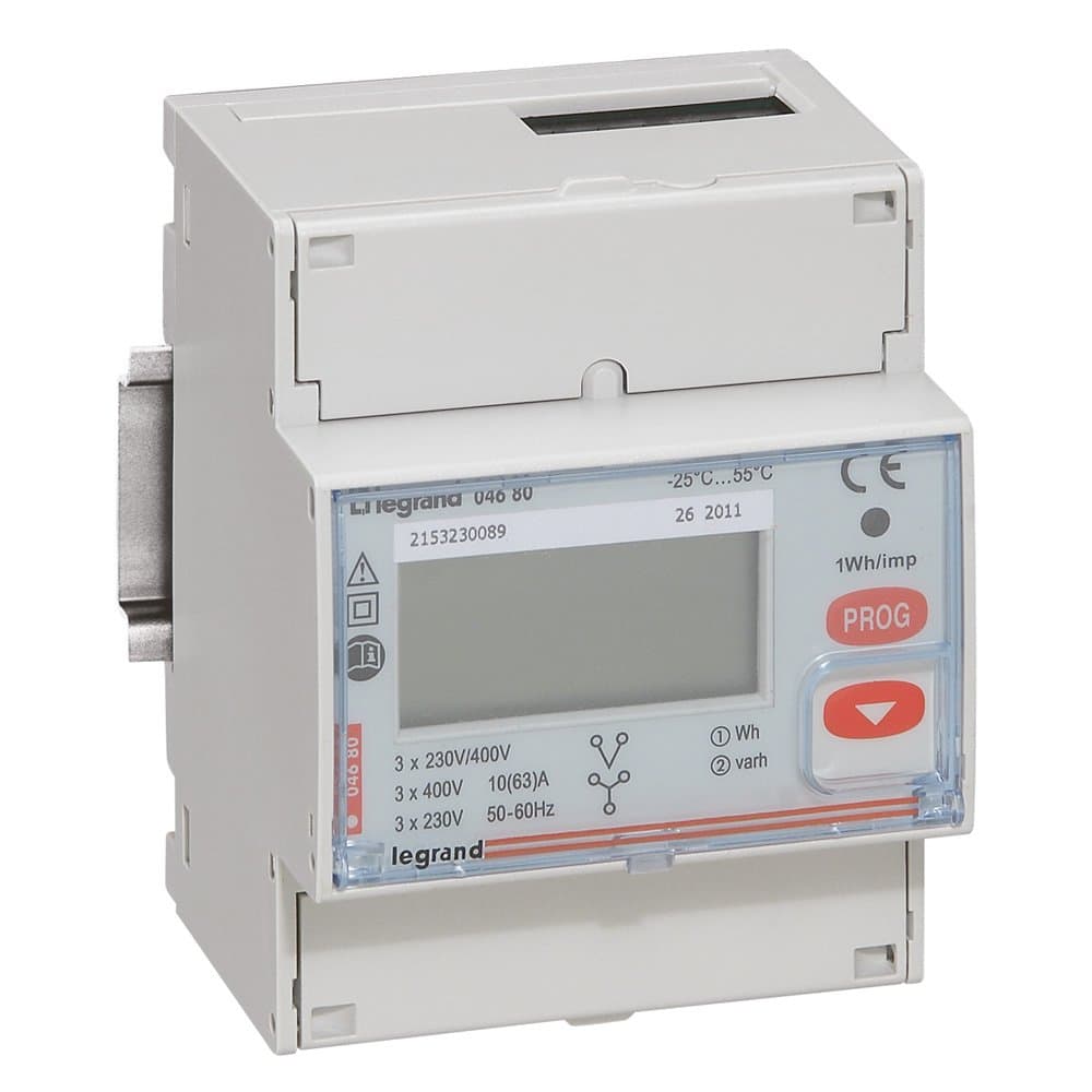 Legrand EMDX3 Трёхфазный счётчик 63А 4 мод выход RS 485 и импульсный 004680