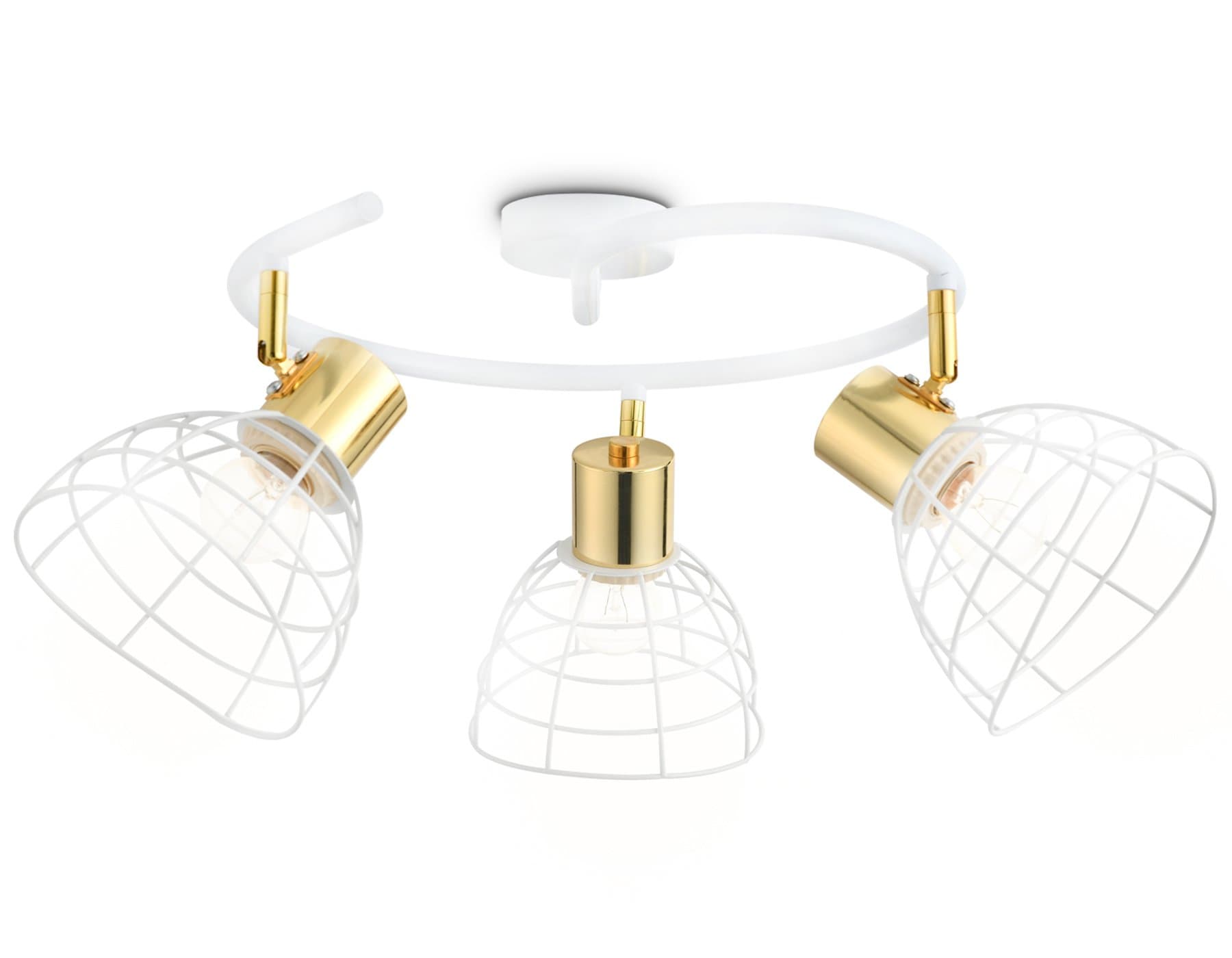 Ambrella Настенно-потолочный спот в стиле лофт TR8605/3 WH/GD белый/золото E27*3 max 40W D325*230