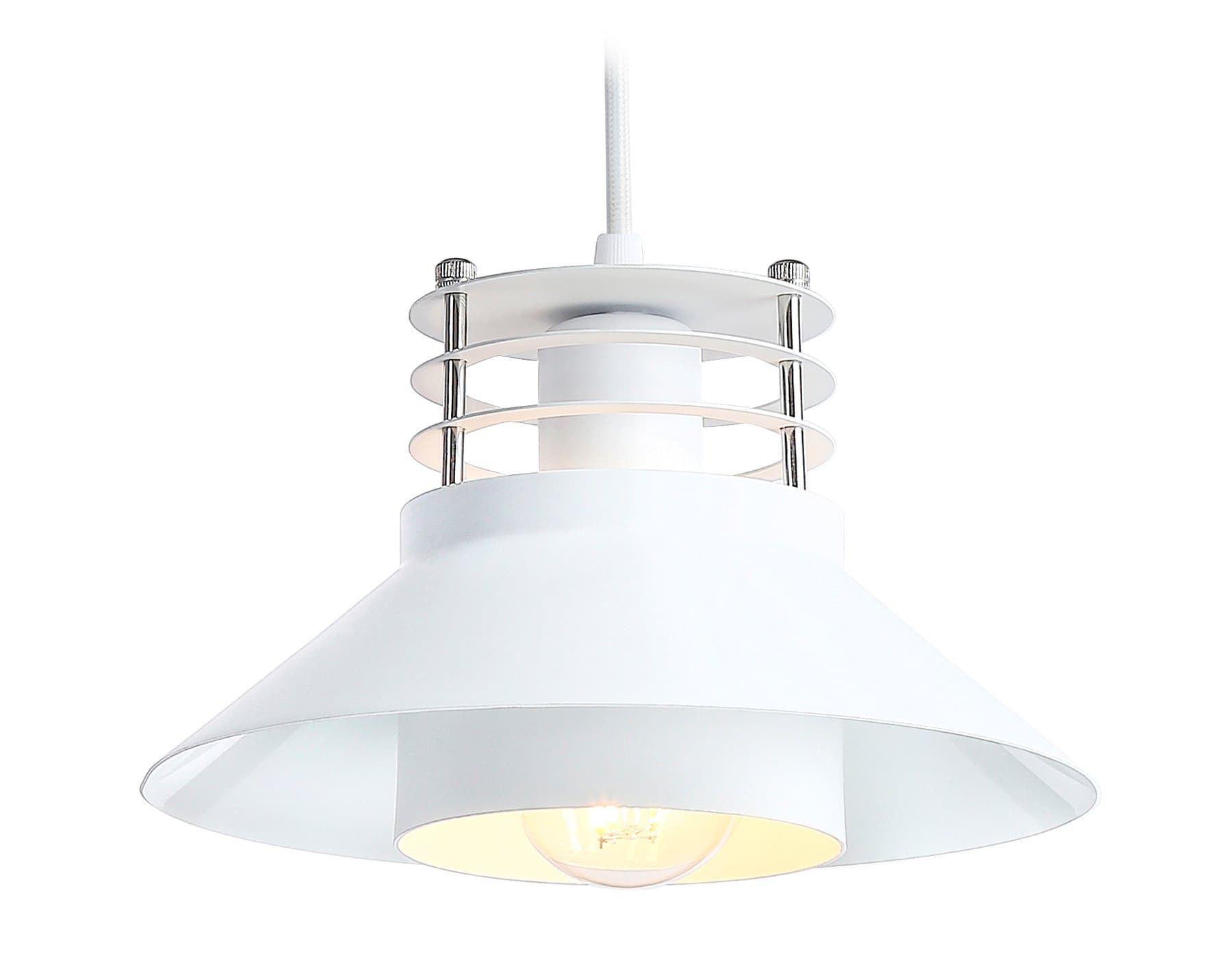 Ambrella Подвесной светильник в стиле лофт TR8171 WH белый E27 max 40W D203*194 — миниатюра 1