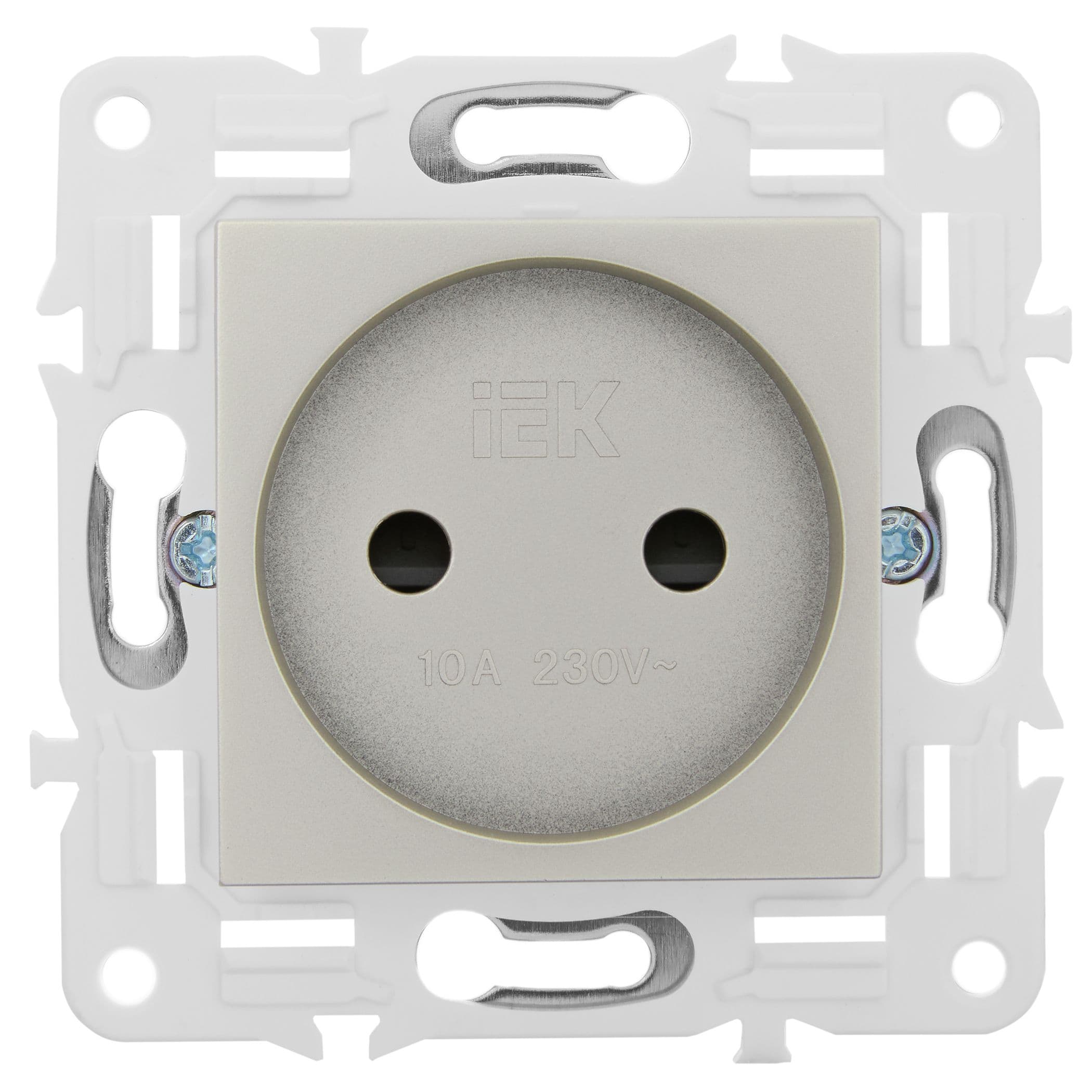 IEK SKANDY Шампань Розетка б/з с защитными шторками 10А SK-R01Sh — миниатюра 2