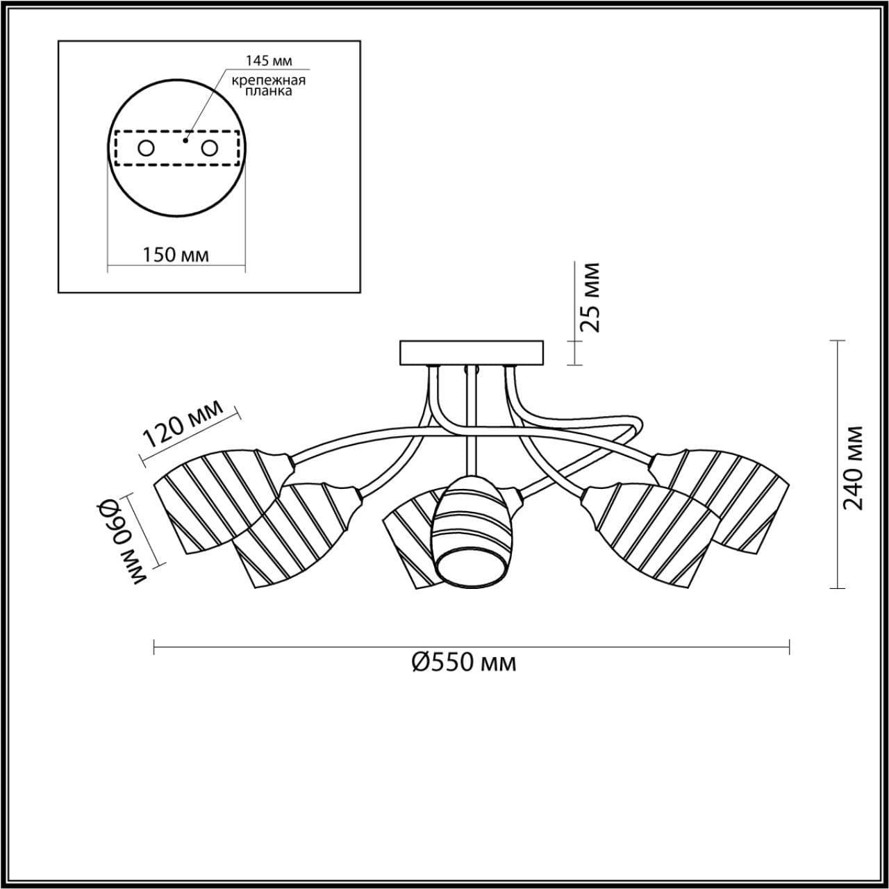 Lumion 4528/6C COMFI LN21 053 античная бронза Люстра потолочная E27 6*60W 220V DOROTHY — миниатюра 4