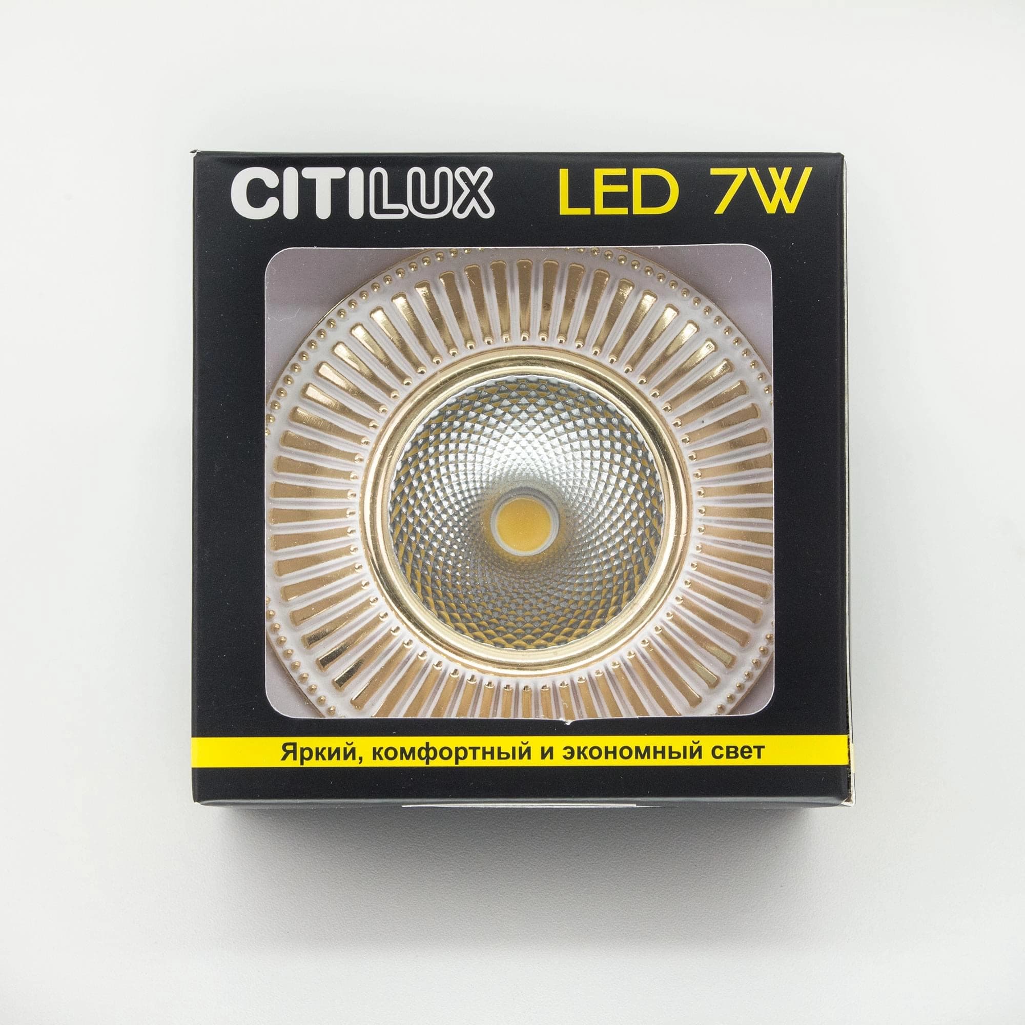 Citilux CLD042W2 Дзета Белый+Золото LED Светильник Встраив. — миниатюра 2