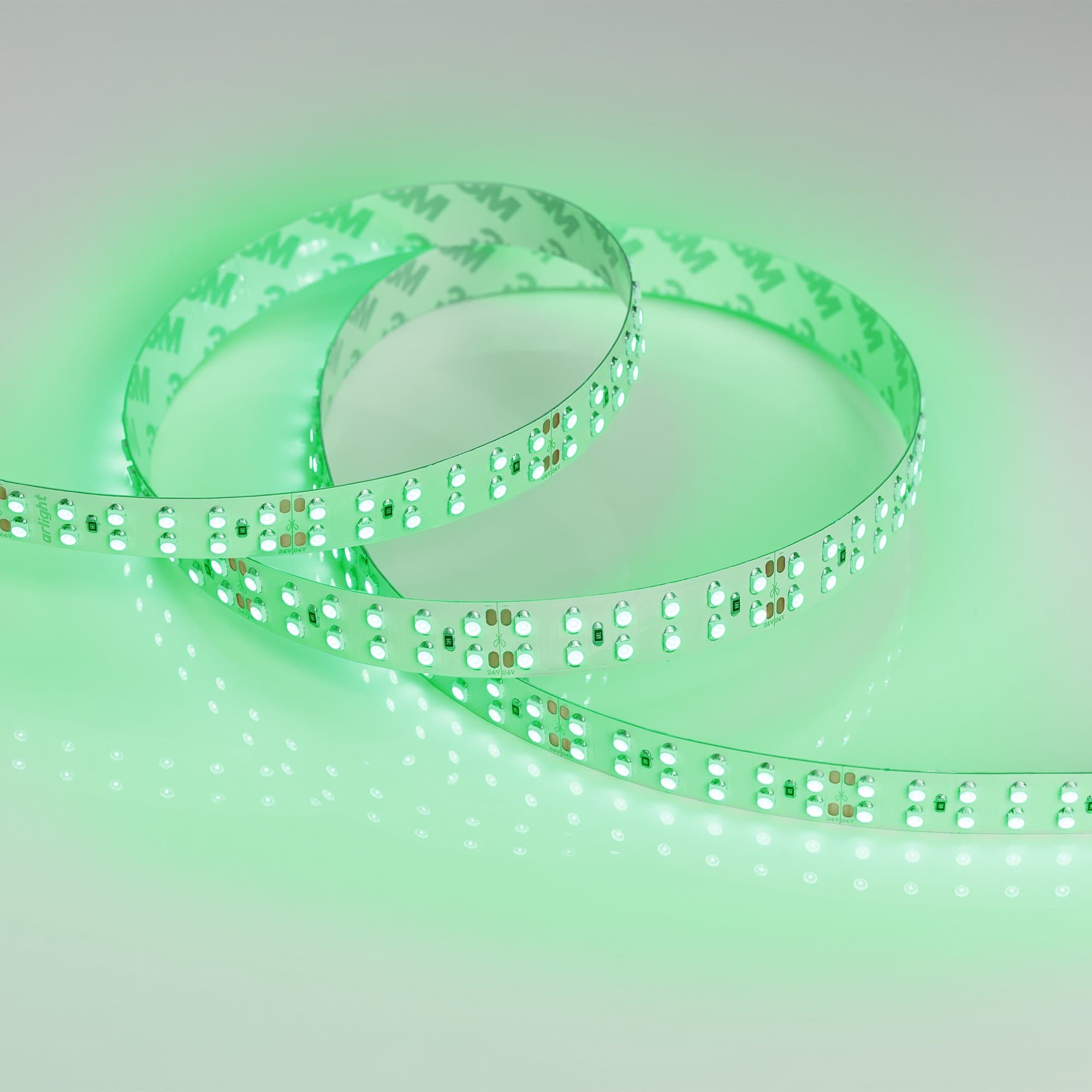 Arlight Светодиодная лента RT 2-5000 24V Green 2x2 (3528, 1200 LED, LUX) (19.2 Вт/м, IP20) 008768 — миниатюра 3