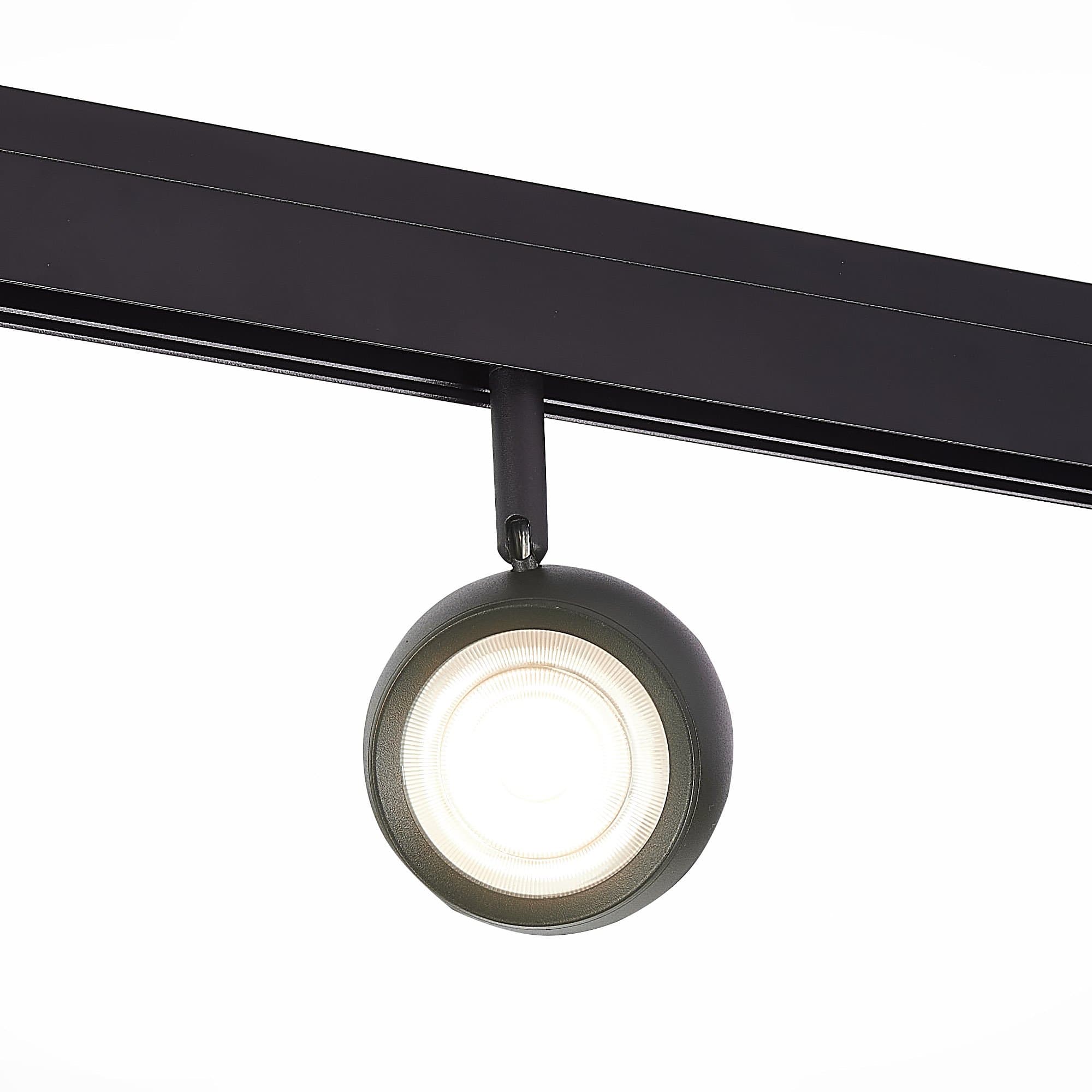 ST LUCE ST355.436.10 Магнитный трековый светильник Черный LED 1*10W 3000K 470Lm Ra>80 IP20 L120xW50xH176 48V