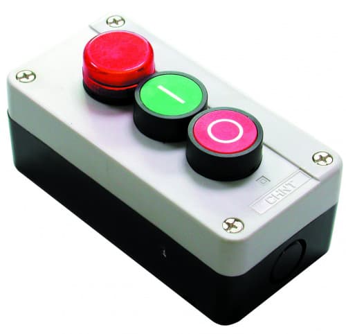 CHINT Кнопочный пост NP2-B363, сигн.лампа+1НО+1НЗ