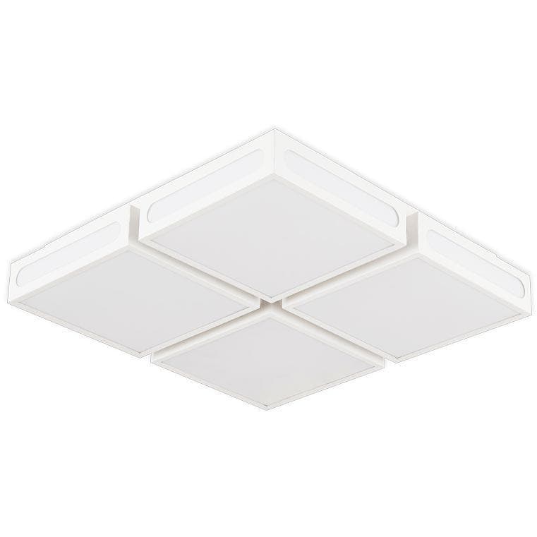 Ambrella Потолочный светодиодный светильник с пультом FS1889 WH/SL белый/серебро 96W 500*500*100 (ПДУ РАДИО 2.4)
