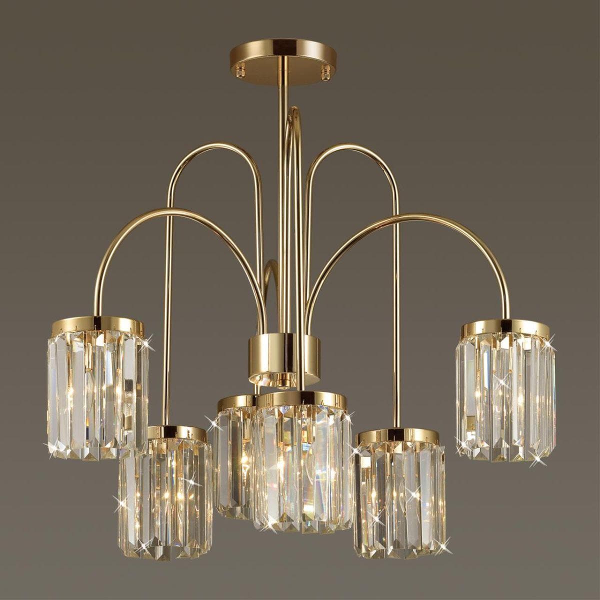 Odeon Light 4987/6C CLASSIC ODL22 449 золотой/хрусталь Люстра потолочная E14 6*40W VASSA — миниатюра 4