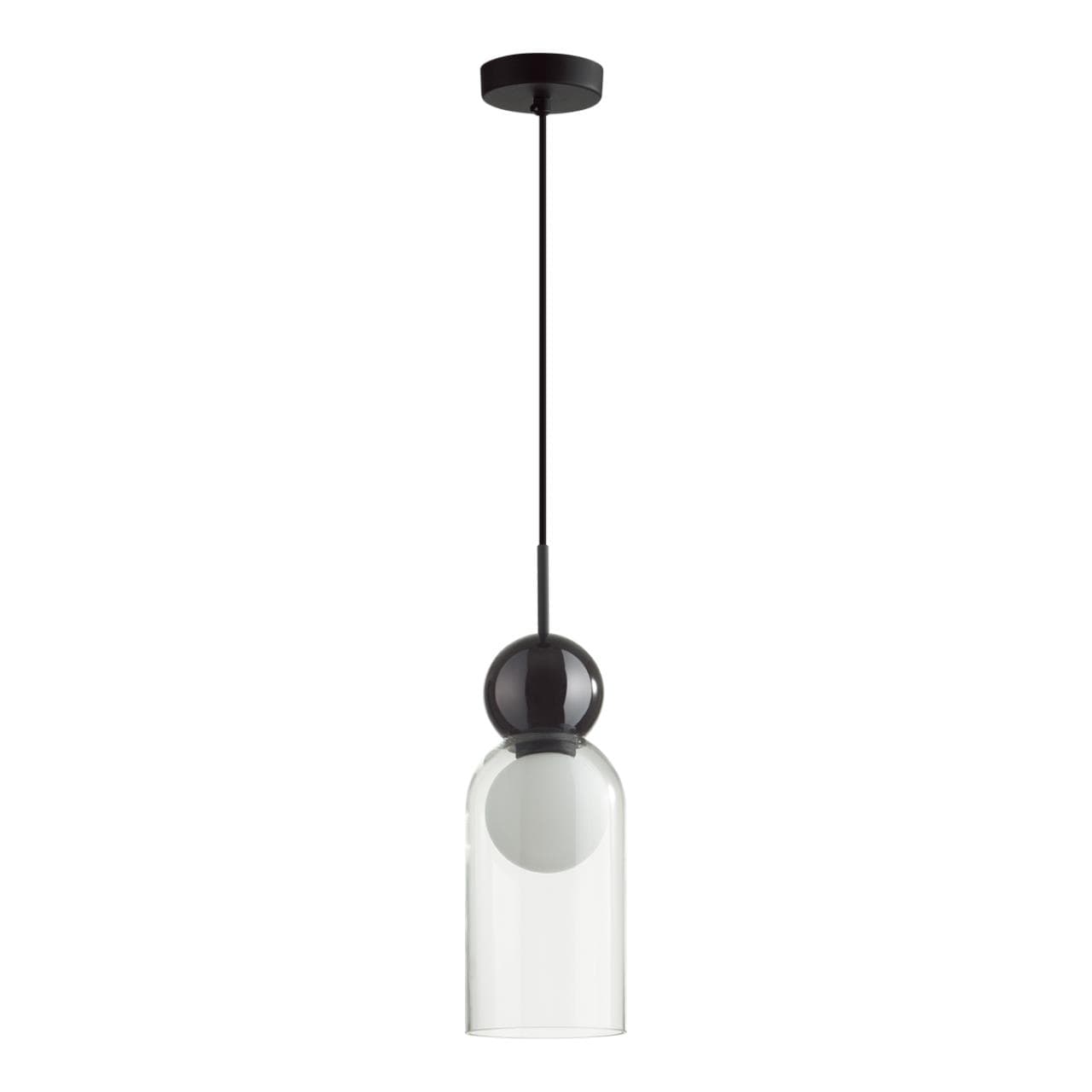 Odeon Light 5022/1 MODERN ODL23 293 черный/прозрачный/белый матовый металл/стекло Подвес G9 LED 5W BLACKY — миниатюра 1