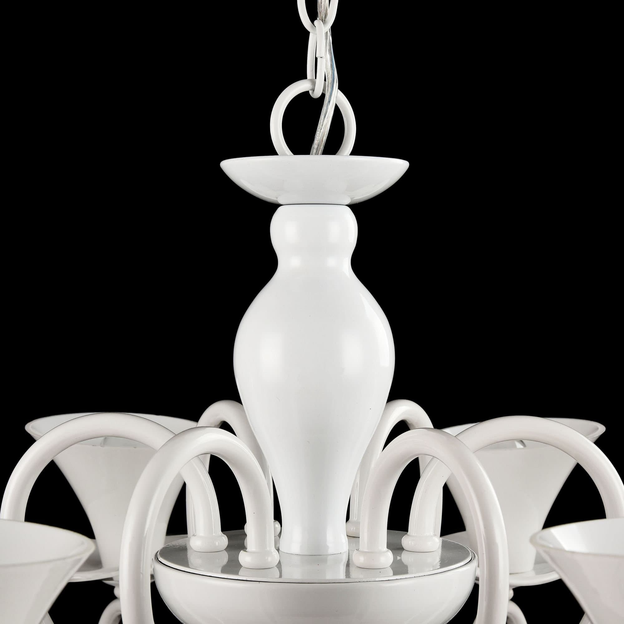 Freya Classic Fabre Жемчужный белый Люстра E14 40W FR2001-PL-06-W — миниатюра 7