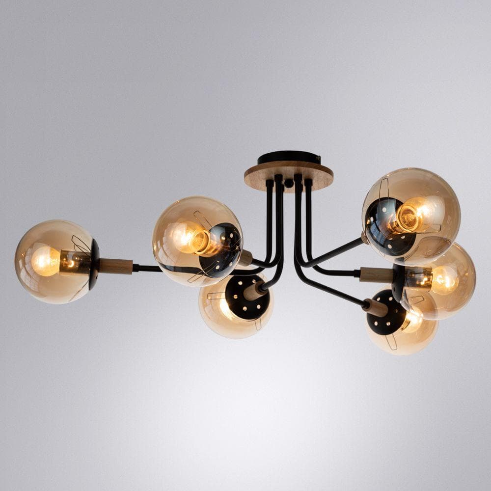 Arte Lamp OXFORD Светильник потолочный лампа накаливания A2716PL-6BK — миниатюра 4