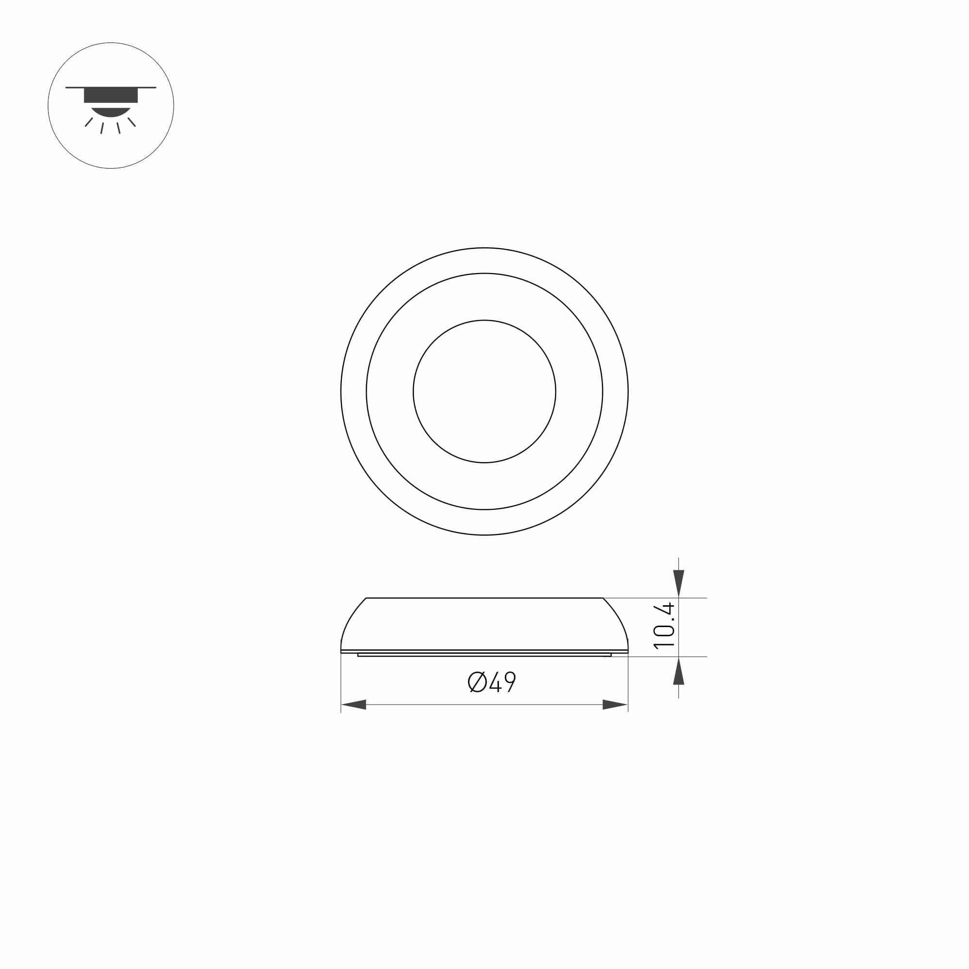 Arlight Накладка ART-DECK-CAP-DOME-R50 (SL, STEEL) (Металл) 024932 — миниатюра 5
