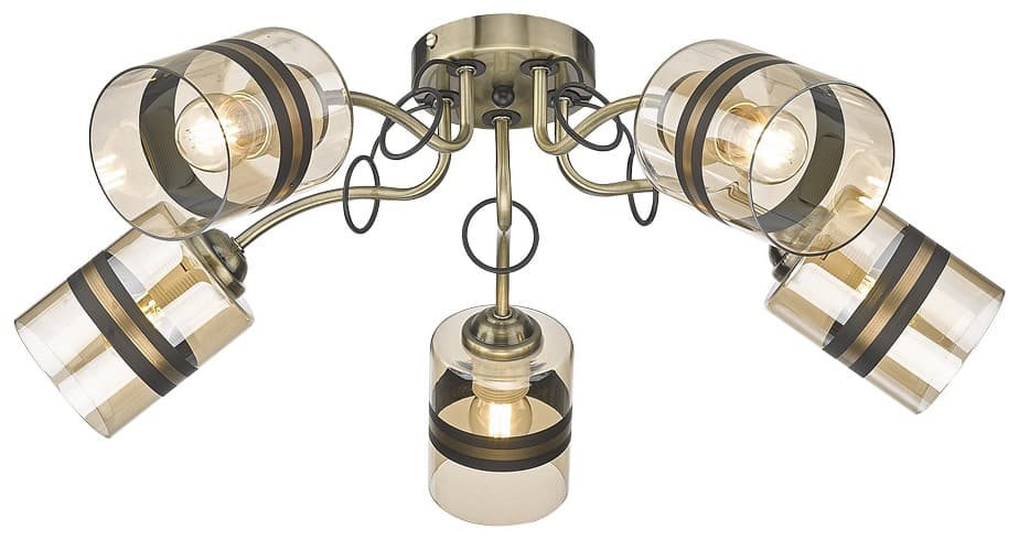 Velante 217-507-05, Светильник потолочный E27,5x40W