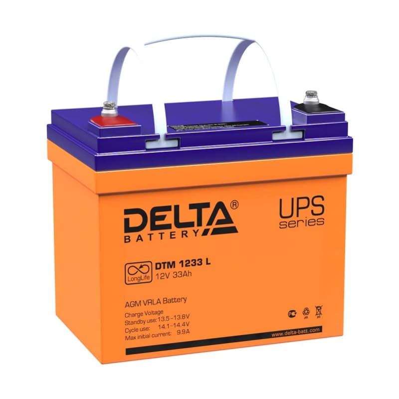 Delta Аккумуляторная батарея DTM 1233 L (12V/33Ah)