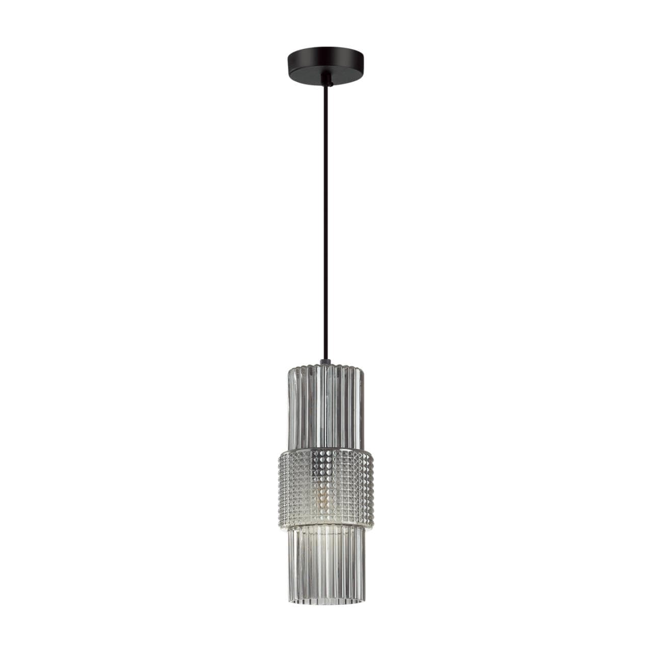 Odeon Light 5016/1 MODERN ODL23 335 черный/дымчатый металл/стекло Подвес E14 1*40W PIMPA