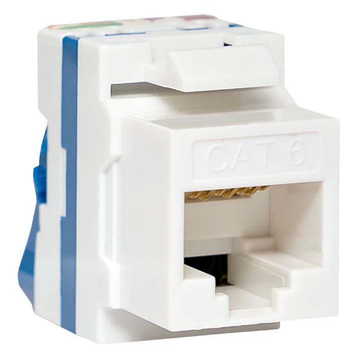 EKF Модуль Keystone TERACOM CS Cat.6 неэкранированный 110 IDC 180 градусов самозажимной (Toolless) синий