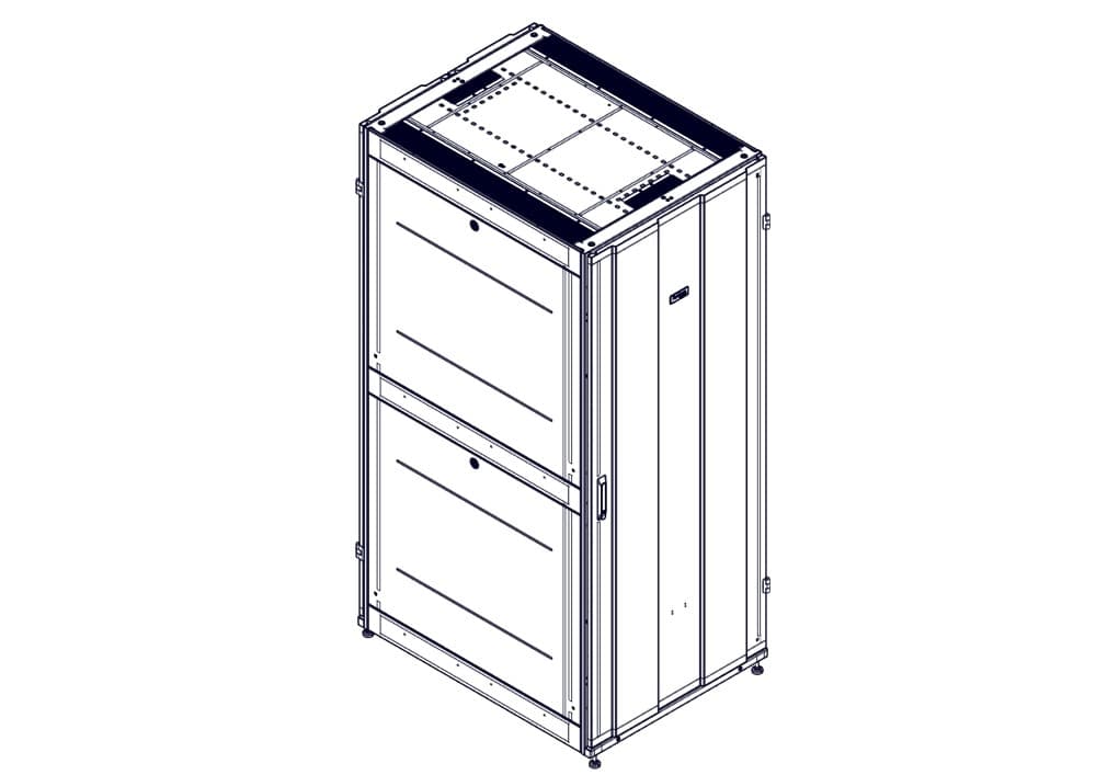 Systeme Electric Шкаф, серия Uniprom, 42U-800/1070, боковые панели 4шт, черный