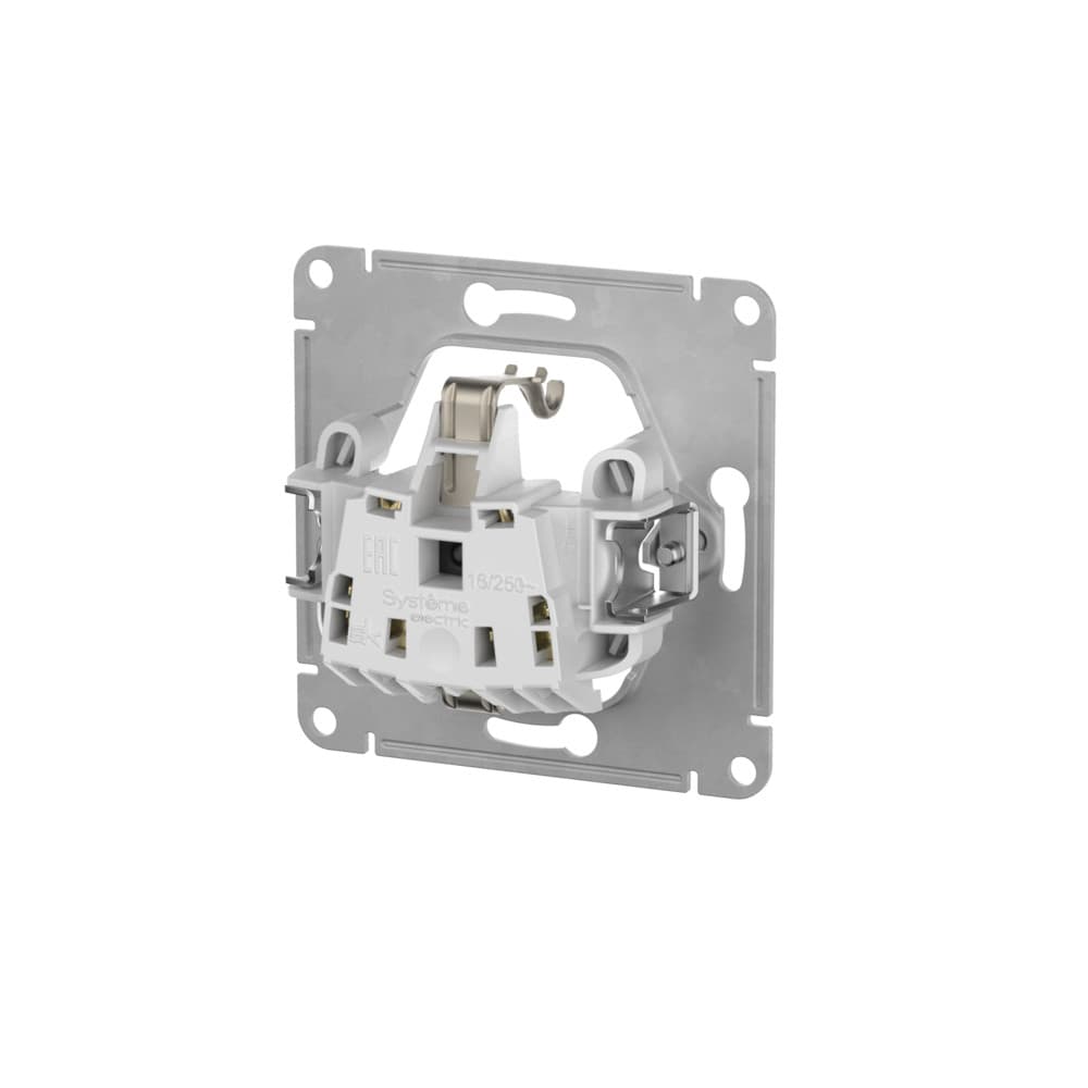 Systeme Electric Glossa Белый Розетка с зазем. со шторк. с крышк., 16А, IP20, в сборе, быстрозажим. клем. — миниатюра 2