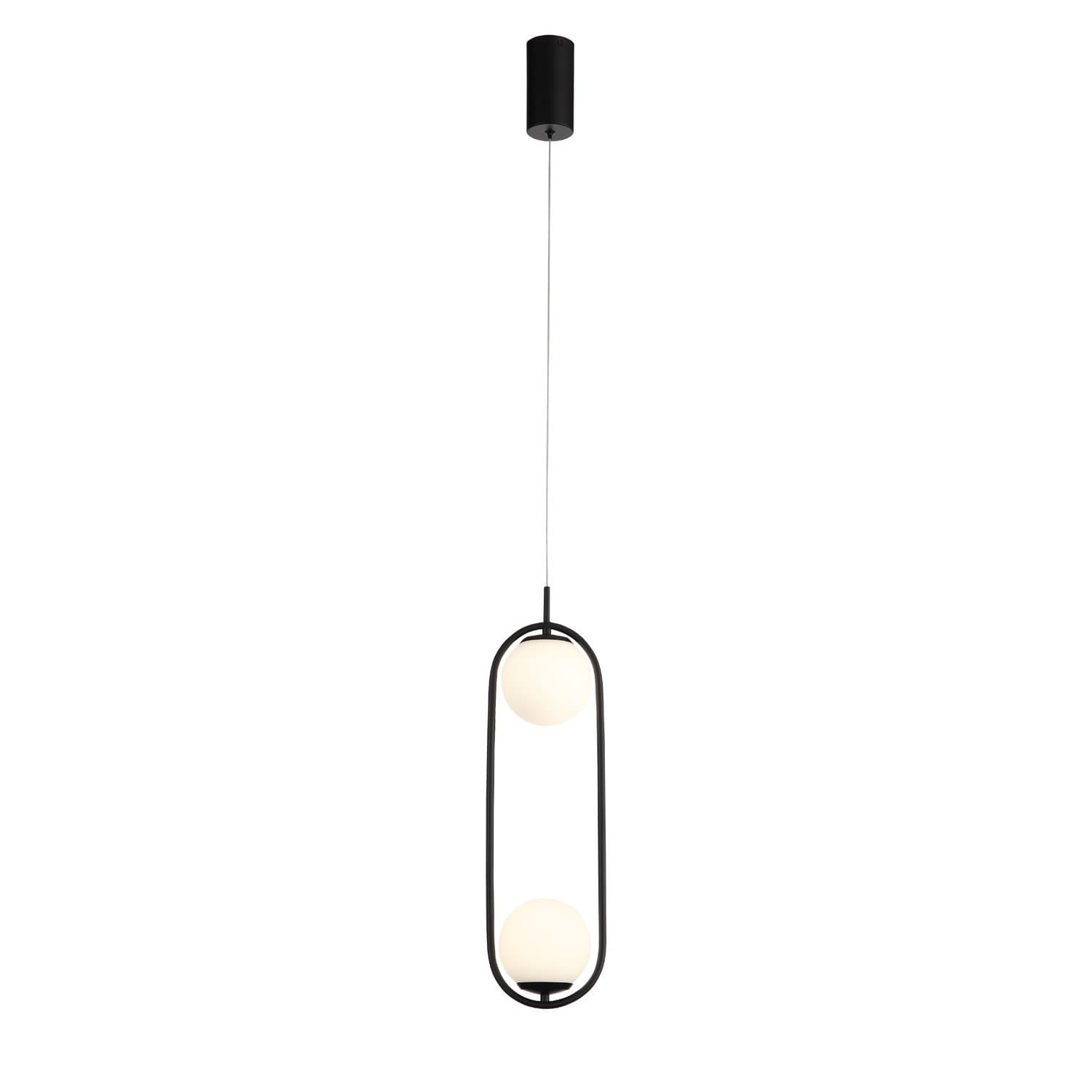 ST Luce SL395.403.02 Подвес Черный/Белый LED 2*8W — миниатюра 1