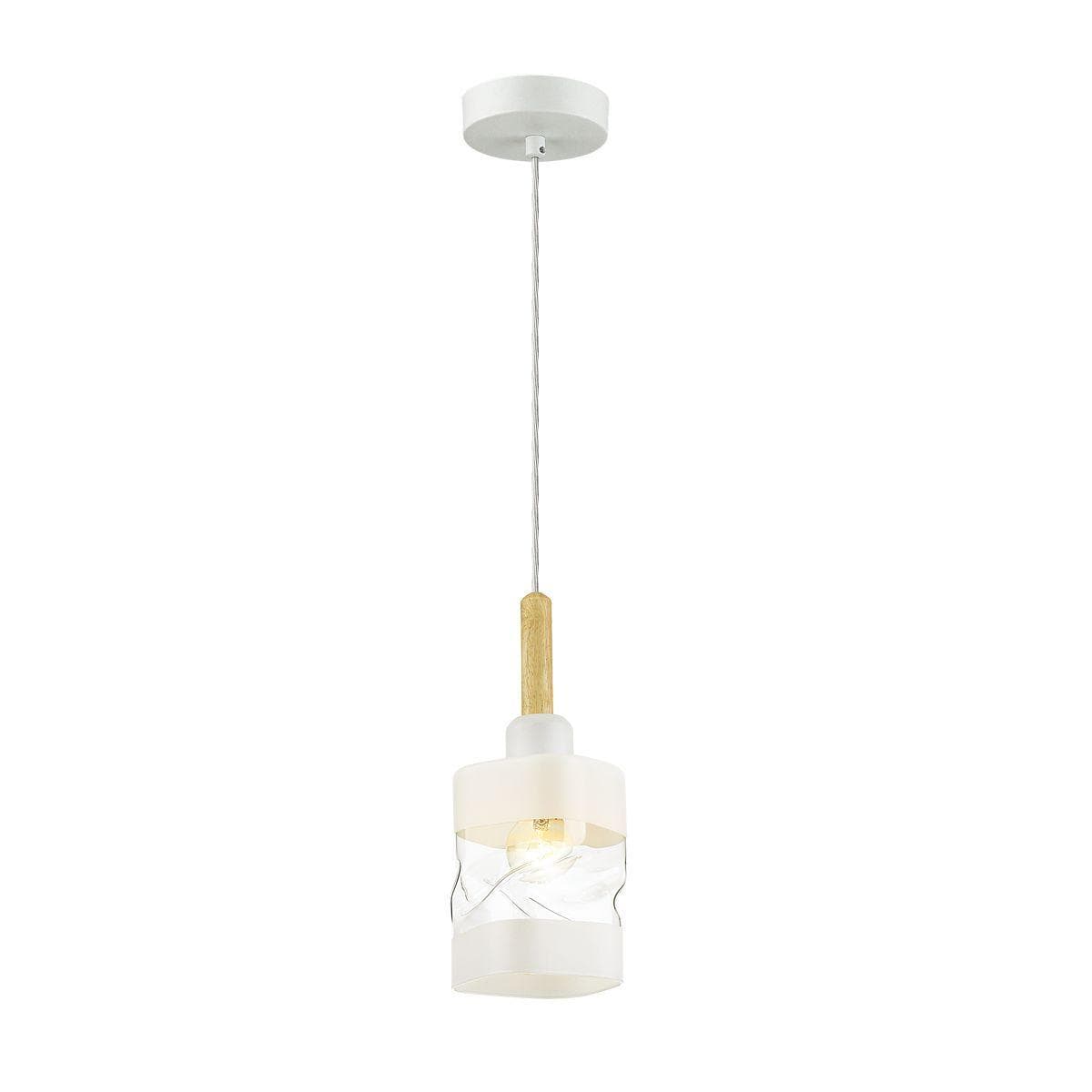 Lumion 4491/1 COUNTY LN21 202 белый, дерево Подвес E27 60W 220V BONNIE — миниатюра 1