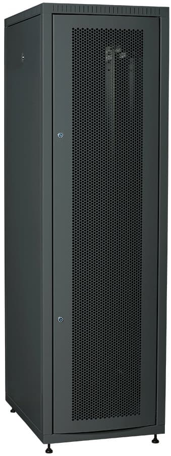 IEK LINEA E ITK Шкаф LINEA E 42U 600х800мм двери 2шт перф. и метал. чер. LE05-42U68-PM