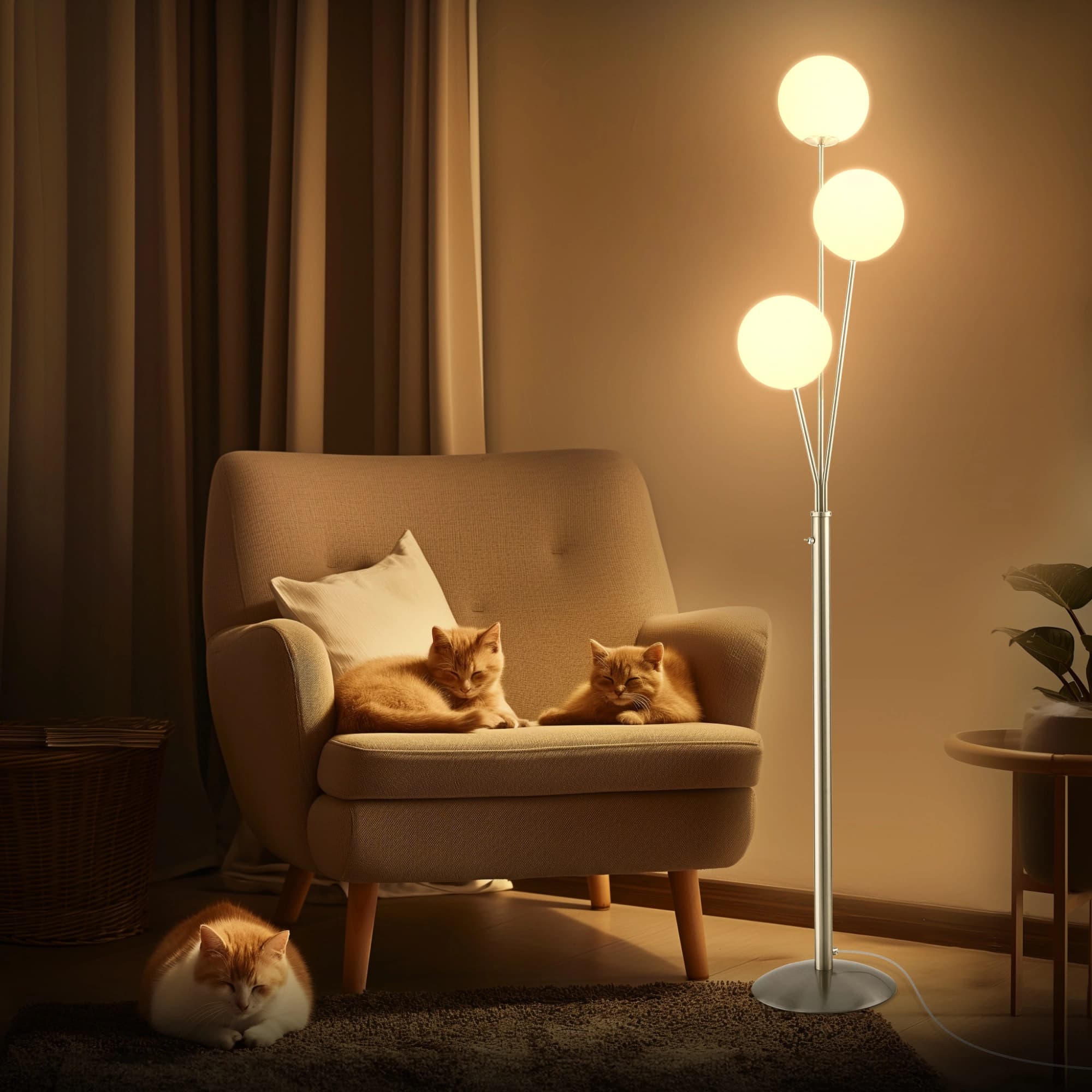 Citilux CL102934 Томми Хром Мат.+ Белый Торшер — миниатюра 25