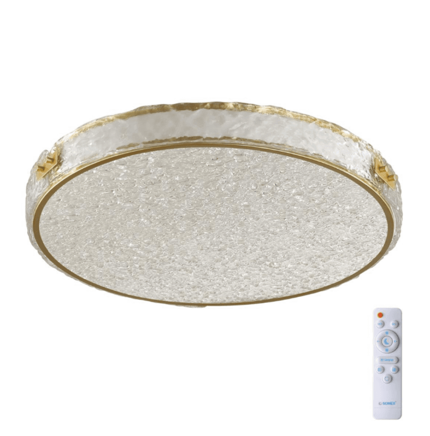 Sonex 7722/140L PIKO LED SN Светильник металл/пластик/белый/золотой LED 140Вт 3000-6000K D800 IP20 пульт ДУ FELICE