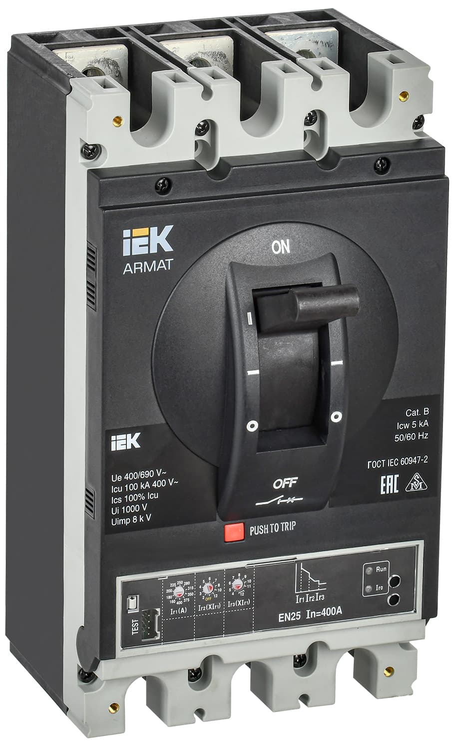 IEK ARMAT Автоматический выключатель в литом корпусе 3P H 100кА 400А эл. станд.