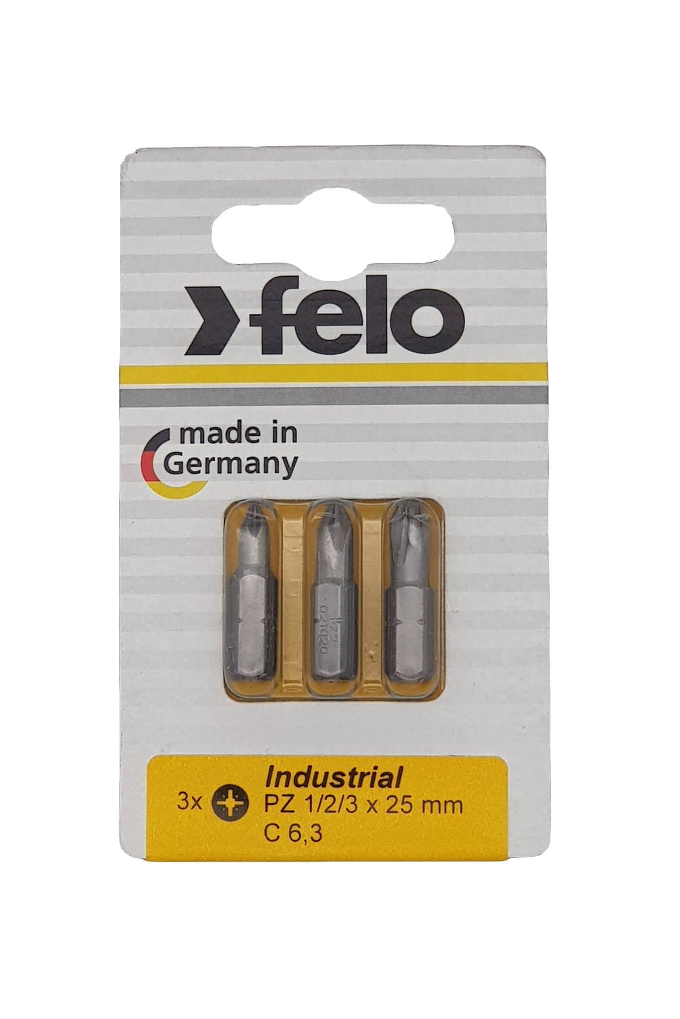 Felo Бита крестовая PZ 1/PZ 2/PZ 3X25, 3 шт в блистере 02193216 — миниатюра 1