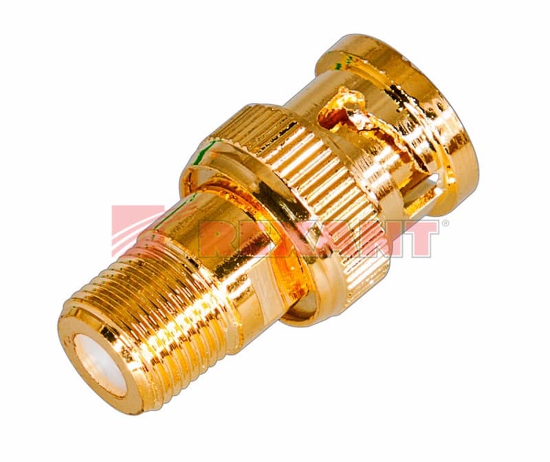 Переход гнездо F - штекер BNC GOLD Rexant 05-3201-1 — миниатюра 2