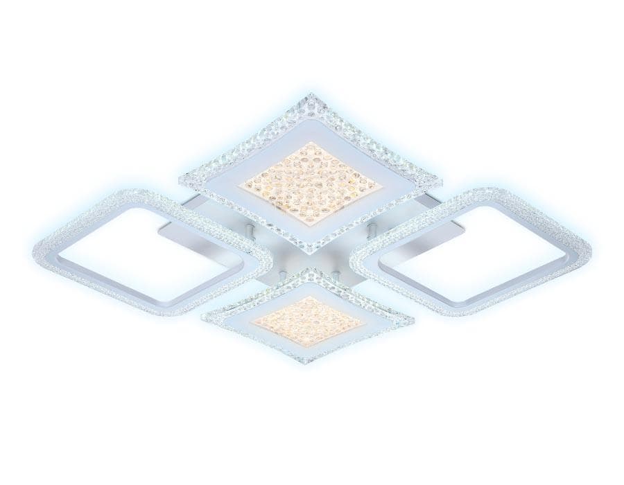 Ambrella Потолочный светодиодный светильник с пультом FA430/4 WH белый 112W 750*670*80  (ПДУ РАДИО 2.4G) — миниатюра 2