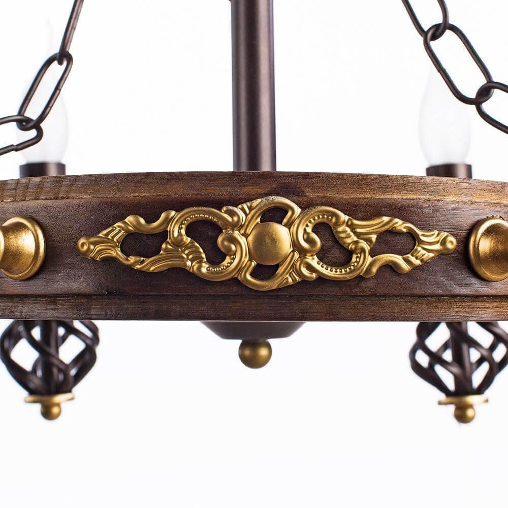 Arte Lamp Cartwheel Коричневая Люстра 60W E14 A4550LM-6CK — миниатюра 7
