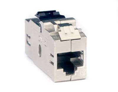 DKC Модуль  Keystone RJ45 CAT6 проходной экранированный, серебристый (форм-фактор МС)