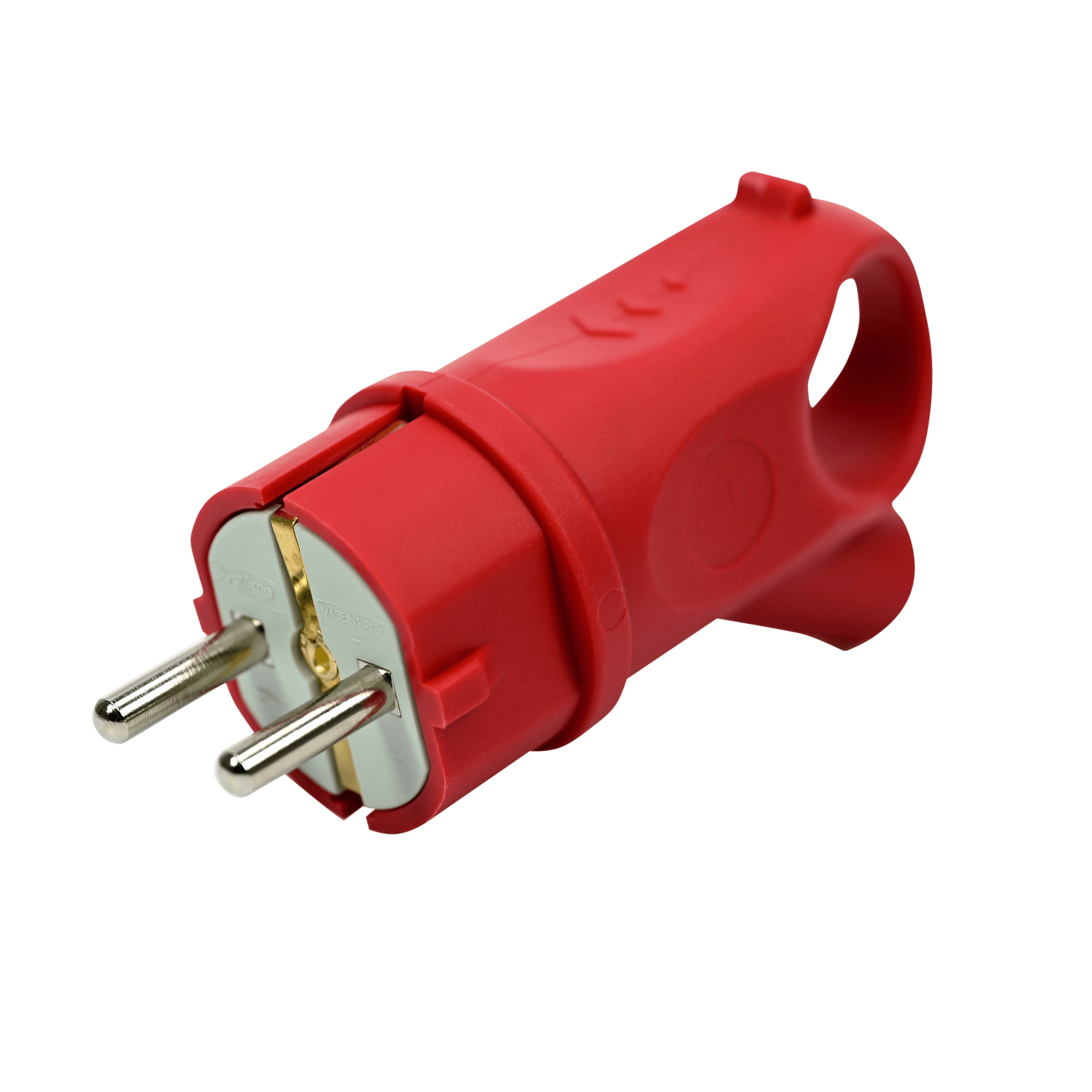 Systeme Electric MultiSet Красная Вилка 2К+З угловая каучуковая 16А/250В IP44 — миниатюра 4