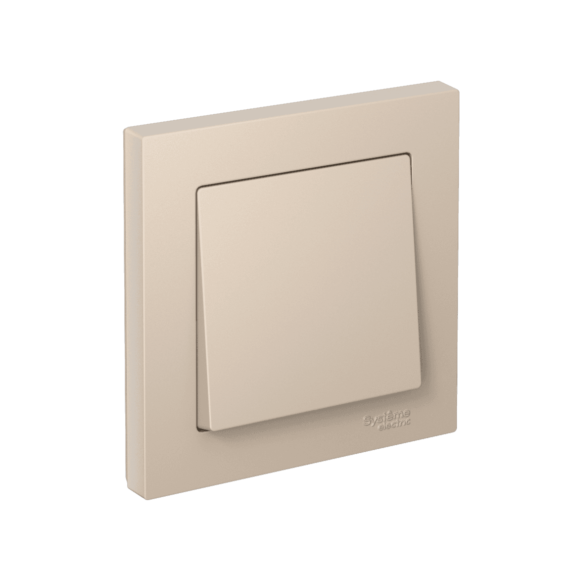 Systeme Electric AtlasDesign Песочный Выключатель 1-клавишный, сх.1, 10АХ, в сборе, быстрозажим. клем. — миниатюра 1