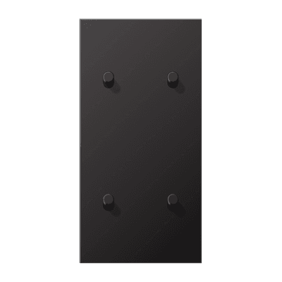 JUNG LS1912 Dark Центральная плата, 2 поста, для вертикальной установки, тумблеры 2+2,цилиндр; метал. исполнение AL12-25DR01