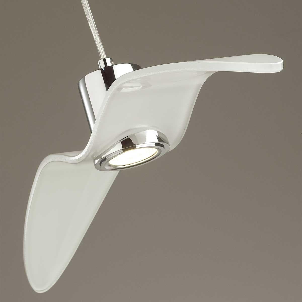 Odeon Light 4903/1B PENDANT Подвес GU10 1*5W BIRDS ODL22 233 белый/хром/стекло — миниатюра 3