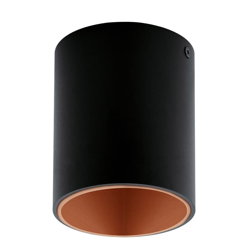 Eglo Светильник LED потолочный POLASSO, 1х3,3W (LED), Ø100, черный, медный 94501