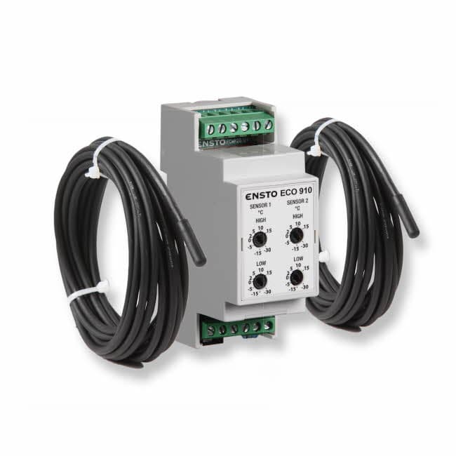 ENSTO Терморегулятор д/систем антиоблед, 16А, на Din ECO910 — миниатюра 1