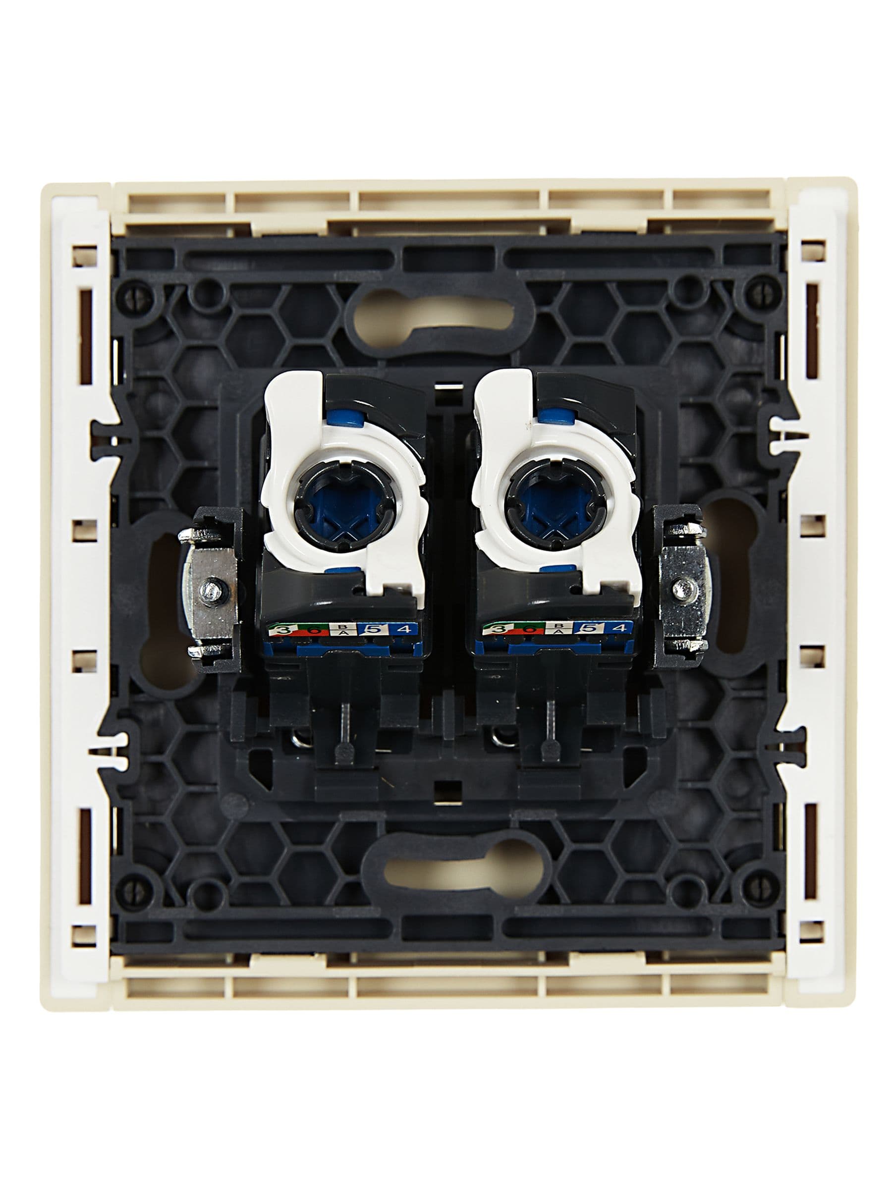 IEK FORTE&PIANO Ваниль Розетка комп. 2-ая RJ45 кат.6 FP434 — миниатюра 3