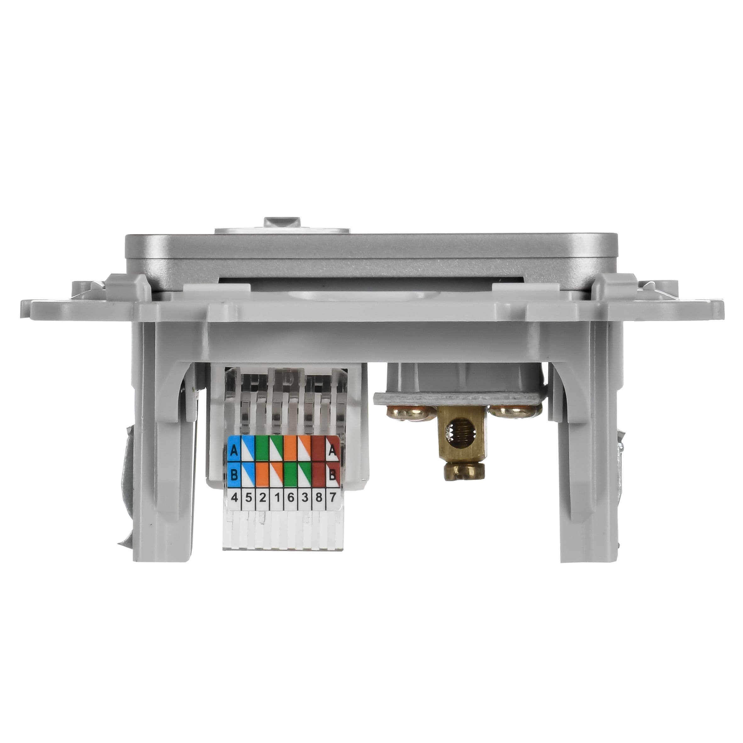 IEK FLITE Алюминий Розетка 2-местная RJ45/TV категория 5Е UTP — миниатюра 4
