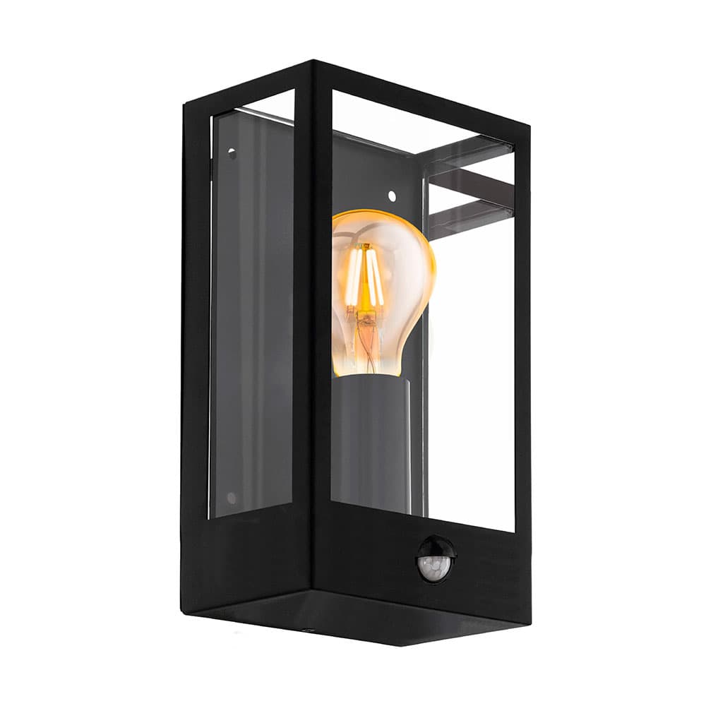 Eglo 99587 Уличный настен. cветильник ALAMONTE, 1х60W(E27), L170, H295, A100, сталь, черный/стекло, проз