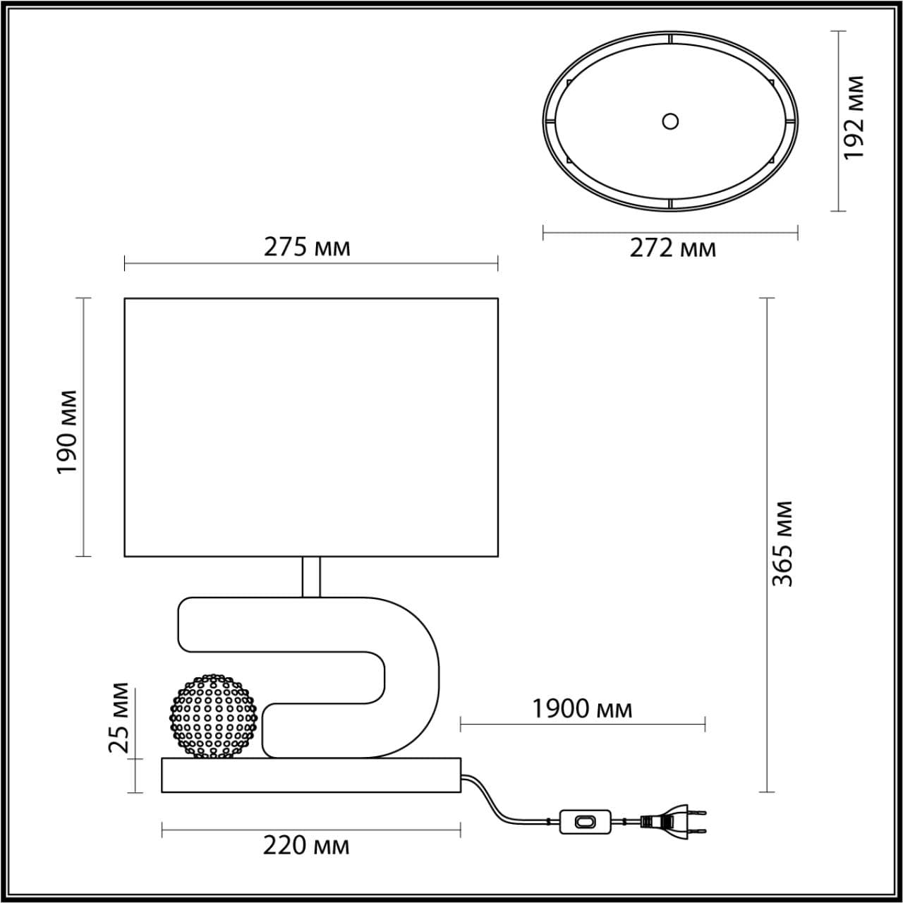 Odeon Light 5410/1TA MODERN ODL_EX23 31 черный матов./серый металл/полирезин/ткань Настольная лампа E27 1*60W BAGEL — миниатюра 3