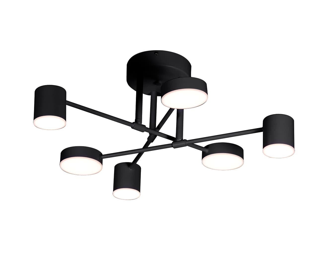 Kink Light 07649-6D,19(4000K) Люстра диммируемая Мекли черный d57 h25 Led 3*12W+3*16W (4000К) с пультом ДУ