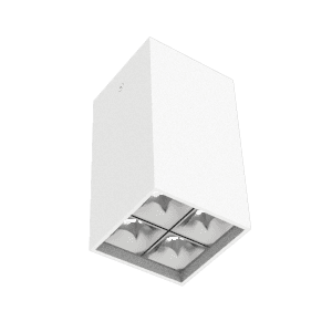 Varton Светодиодный светильник DL-Box Reflect Multi 2x2 накладной 14 Вт 4000 К 80х80х150 мм RAL9003 белый муар 55° DALI V1-R0-00254-20D55-2001440
